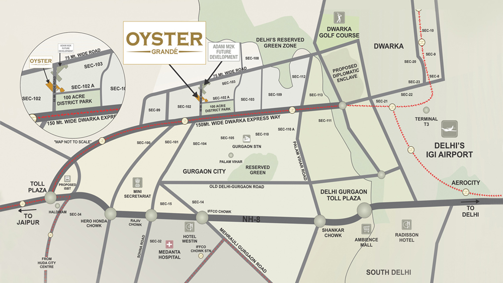 Adani Oyster Grande Location Advantages