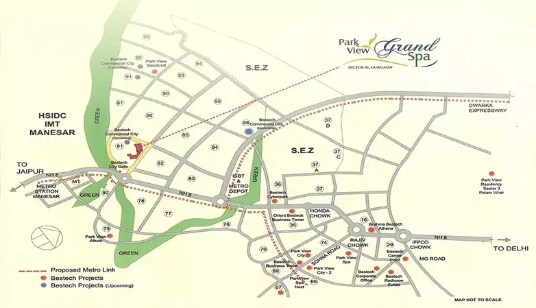 Bestech Grand Spa Location Map