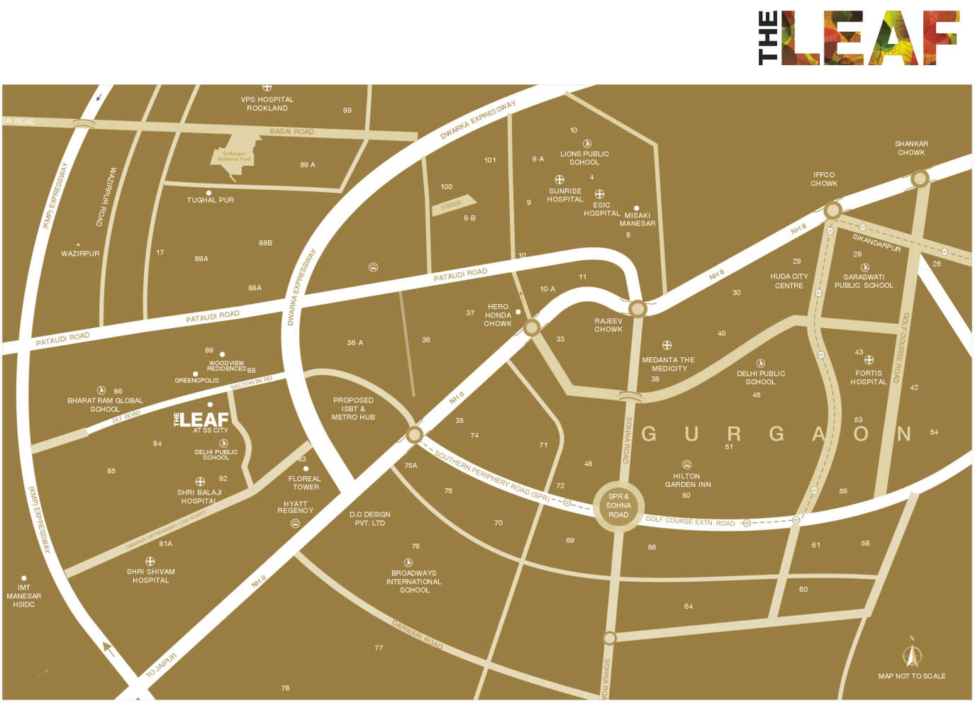 ss the leaf sector 85 gurgaon location