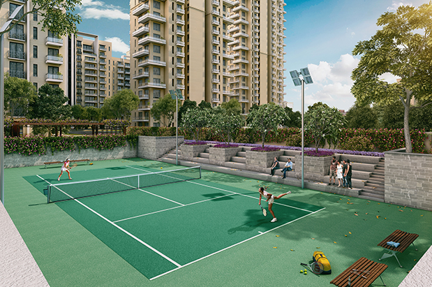 tennis court of vatika tranquil heights gurgaon