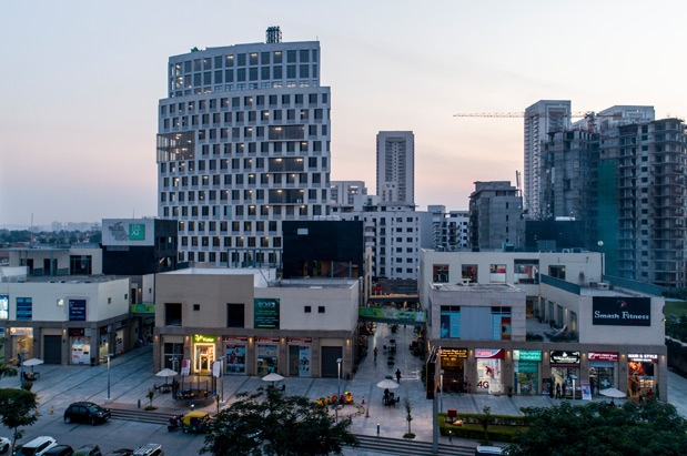 sky view of vatika  town square